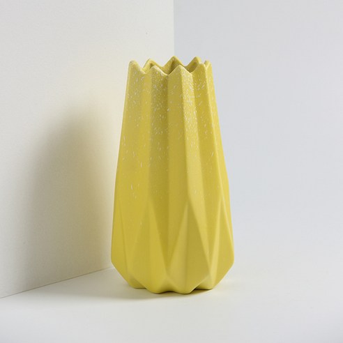DFMEI 꽃병. 화병.Vase.--모란디 기하학 도자기 화병 홈웨어 심플 인테리어 장식입니다.도자기 공예품입니다, DFMEI.노란색 인쇄 포인트 종이 꽃병