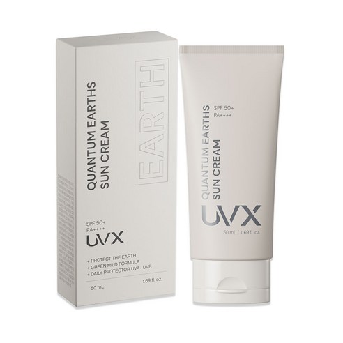 UVX 유브이엑스 퀀텀 어스 무기자차 선크림 50ml, 3개