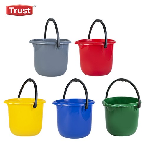 트러스트 원형 버켓 / 물통 9L, 빨강
