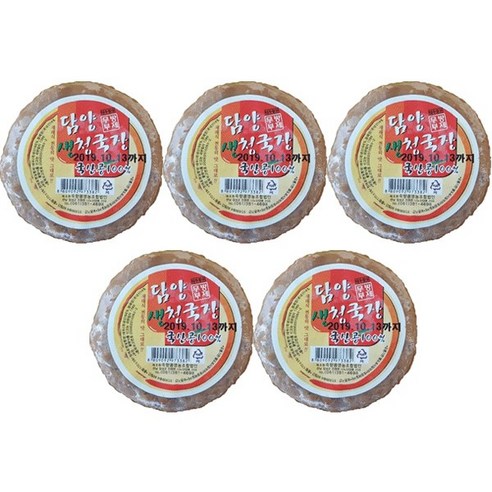[다만세푸드] 담양 죽향콩 생청국장 170g x 5개 / 국내산 100% (아이스박스 포장), 20개 담양청국장