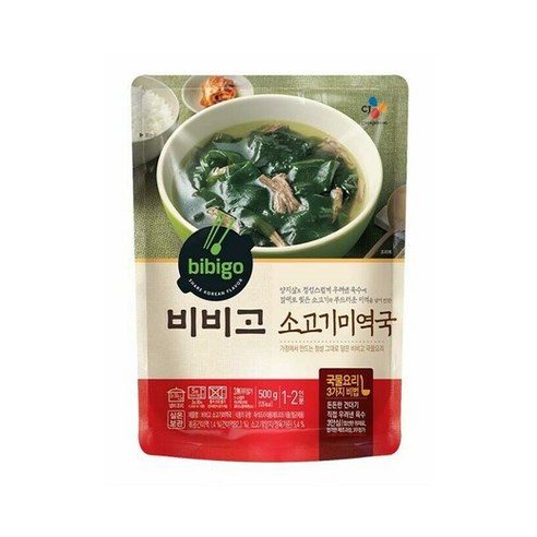 비비고 소고기 미역국, 500g, 5개