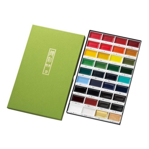 쿠레타케 안채탐미 고체물감 36색세트 다양한 색상으로 아름다운 작품을 완성하세요!
