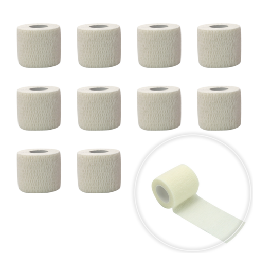파라마스 자가점착붕대 압박붕대 탄력밴드 5cm x 4.5m 10개입, 화이트 / 5cm x 4.5m