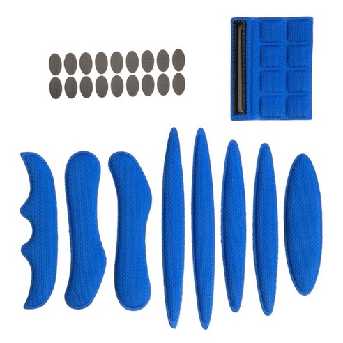 27pcs 헬멧 패딩 폼 키트 자전거 자전거 헬멧 교체 패드 자전거 오토바이 사이클링을위한 범용 헬멧 폼 패드, 푸른