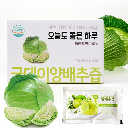 굿데이 양배추즙 젊은 정직한 농부가 만든 순수 하고 맛있는 식품, 3L, 1개