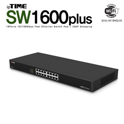 ipTIME SW1600plus 16포트 스위칭 허브 IGMP 스누핑 지원 IpTIME