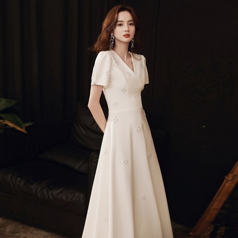 송혜교웨딩드레스 스타일 새틴 셀프웨딩 2부 브라이덜샤워 돌잔치 돌맘드레스