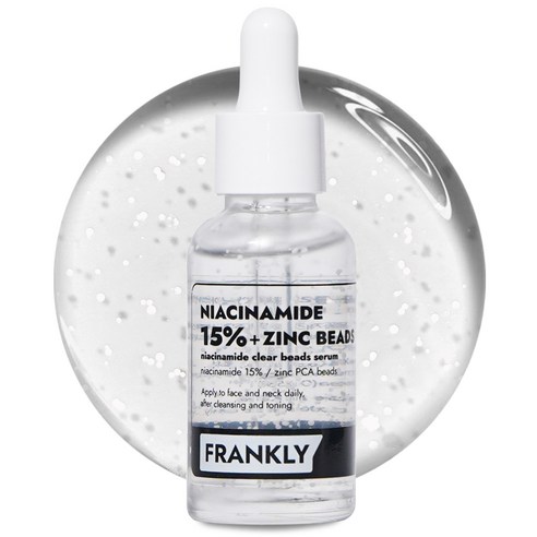 프랭클리 나이아신아마이드 15% 징크 비즈 세럼 구슬 나이아신 징크 비즈 트러블 케어, 2개, 30ml