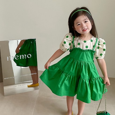 앨리홈 반팔시어버터원피스 여아 여름 원피스 공주풍 퍼프소매 플로럴 나들이룩