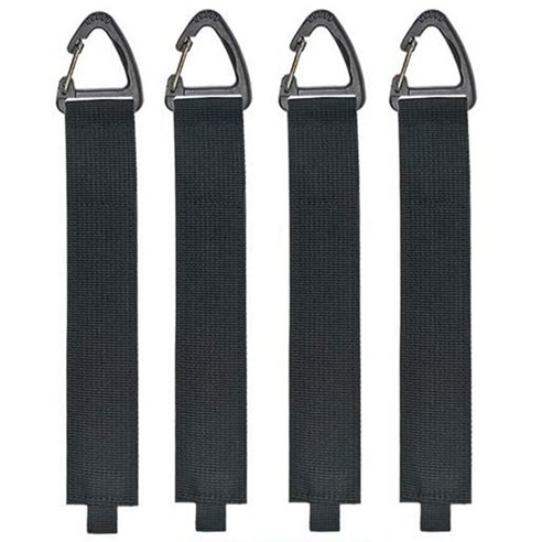 Xzante 연장 코드 홀더 정리함(4팩) 차고 정리 및 보관을 위한 걸이 보관 스트랩, 검은 색