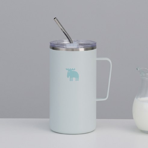 MOZ 스웨덴 316 스텐 진공 머그컵 스텐머그컵 보온머그컵 보온컵, 베이비민트, 610ml, 1개