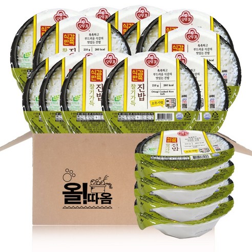 올따옴) 오뚜기 식감만족 찰기가득 진밥 16개세트, 210g, 16개