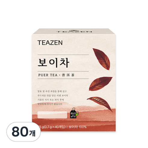 티젠 보이차, 28g, 20개