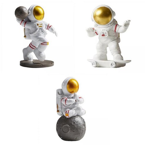 수지 우주인 동상 장식 홈 오피스 우주 비행사 Decors 모델 2+수지 우주인 동상 장식 홈 오피스 우주 비행사 Decors, 여러 가지 빛깔의