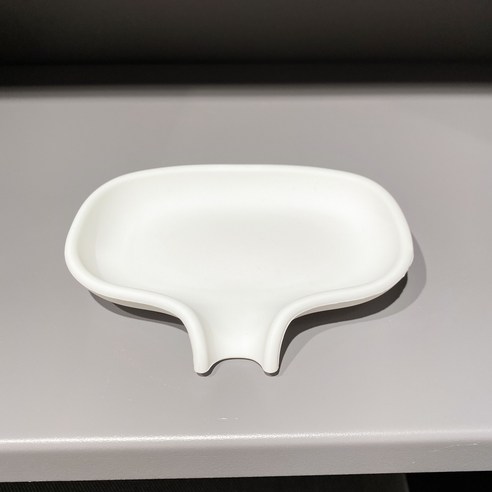 탈착 가능한 실리콘 비누 상자 전환 화장실 비누 상자 가정용 욕실 비누 랙 배수 비누 상자, A.흰색