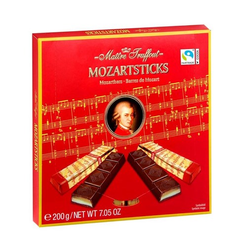 Gunz MaÃtre Truffout 모차르트 스틱 마지팬 다크 초콜릿 200g