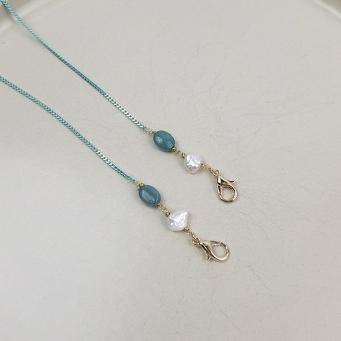 마라 여성용 마스크스트랩 원석 담수진주