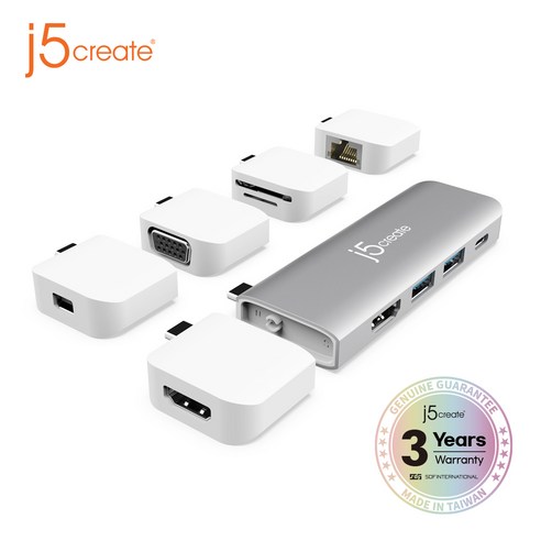 [j5create] JCD389 울트라드라이브 USB-C타입 멀티허브 모듈독, 단품, 단품