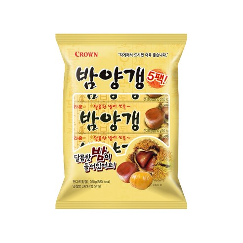 크라운 연양갱밤 (50gx5입) 밤양갱, 1개, 250g