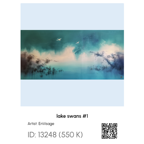 ENVISAGER 명상작품 호수의백조 lake swans #1, 와이드[2:1] 80x160 (cm), 13245