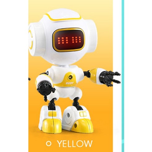 로봇강아지 스마트 강아지 로봇 인공지능 로봇개 r8 미니 음성 지능형 led 눈 diy 벡터 전투 로보 장난감 선물 rc 완구, r9 노랑