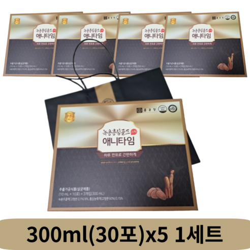 종근당 녹용홍삼 애니타임 골드, 10ml, 150개