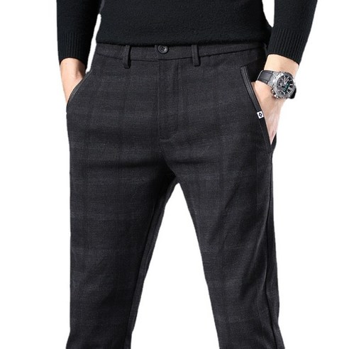ANKRIC 여름 밝은 회색 캐주얼 바지 남자의 느슨한 트렌드 조커 남성 바지 얇은 통기성 패션 남성 의류 하이웨스트슬랙스