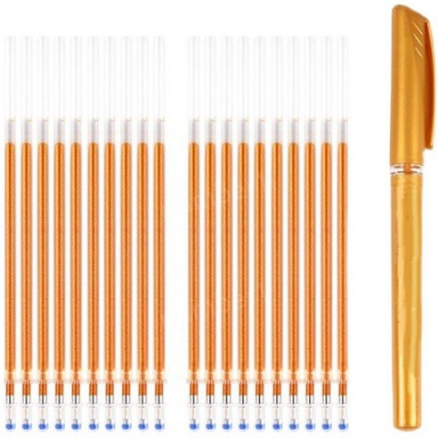 사경 원문 필사 금강경 반야심경 불경 쓰기 펜 금색 경전 심경, 0.8mm, 하나의, 황금 펜 10개 + 리필