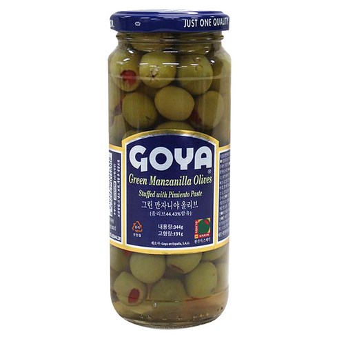 GOYA 고야 그린만자니야 올리브 344g - 1병, 1개