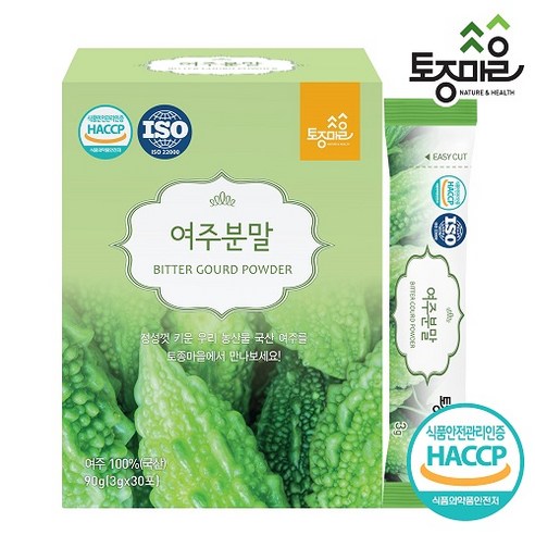 [토종마을] HACCP인증 국산 여주분말 30스틱(3gx30포) X 3팩(90포), 3개, 90g