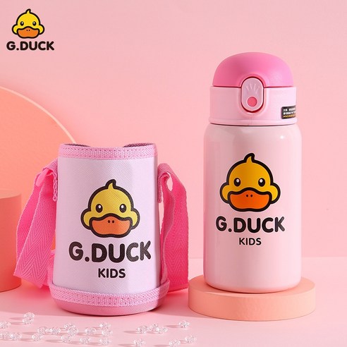 ZZJJC 아이디어 보온병 아이디어 텀블러 아웃도어 보온병, 400ml, G.8632 핑크+오리털배색