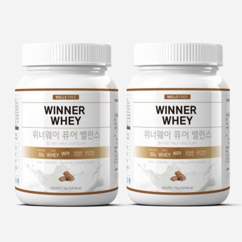 위너웨이 맛있는 단백질 보충제 WPI 100% 분리유청 초코맛, 2kg, 1개