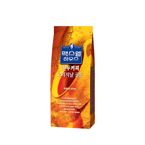 동서식품 맥스웰 하우스 오리지날 골드 2kg 자판기 원두커피/커피머신/분쇄가능/로스팅원두