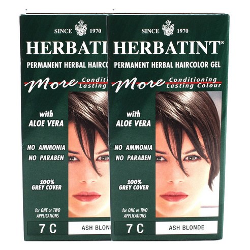 허버틴트 퍼머넌트 허벌 헤어컬러 젤 135ml, Ash Blonde, 2개