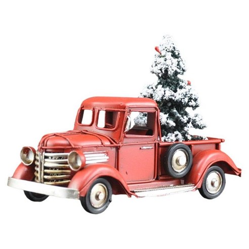 크리스마스 장식품 빨간 트럭 크리스마스 트리 장식 나무 농가 매달려 공예 w/크리스마스 장식, 철, 빨간색