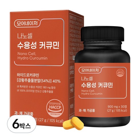 모어네이처 나노셀 수용성 커큐민, 30정, 6개
