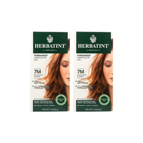 허버틴트 퍼머넌트 허벌 헤어컬러 젤 135ml, Mahogany Blonde, 2개