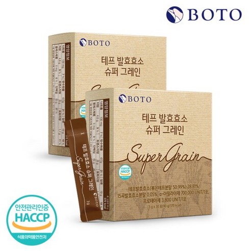 [보뚜] 테프 발효효소 슈퍼 그레인 30포 x 2박스, 75g, 2개