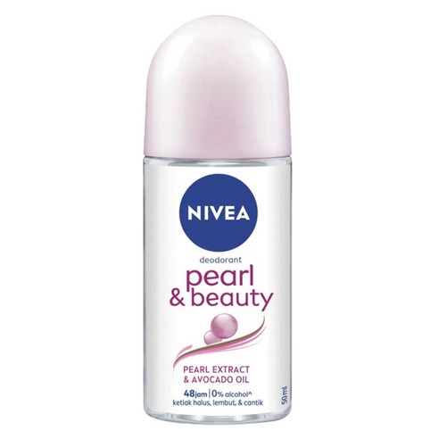 니베아 여성용 펄 앤 뷰티 48 잼 롤 온 데오드란트, 1개, 50ml