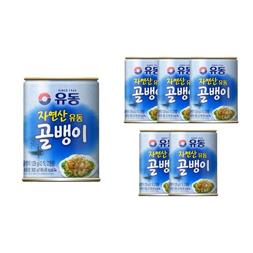 유동 자연산 골뱅이, 300g, 6개