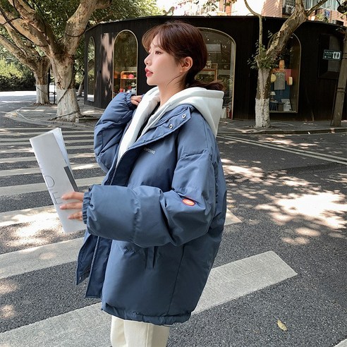 Mao겨울 짧은 면화 패딩 자켓 여성 한국어 스타일 홍콩 스타일 새로운 느슨한 코튼 패딩 코트 유행