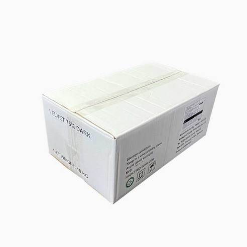 파베글라스 다크 커버춰 리얼 초콜릿 75% Velvet Dark Couverture Real Chocolate, 1개, 10kg