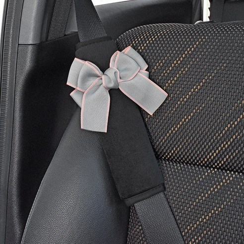 자동차 안전 벨트 어깨 커버 여신 창조적 인 부드러운 장식 안전 벨트 보호 커버 실내 장식, (단일) 회색 활