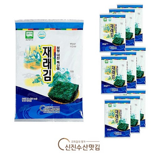 보령/대천신진수산맛김/할머니+엄마+손녀3대정성/재래김 ( 5매 ), 재래김(5매 x 30봉)