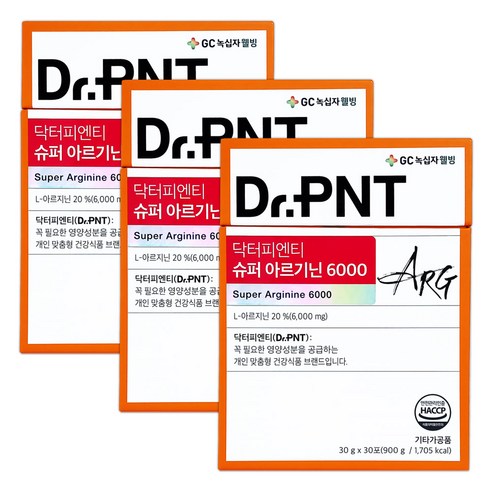 닥터피엔티 슈퍼 아르기닌 6000, 3개, 900g