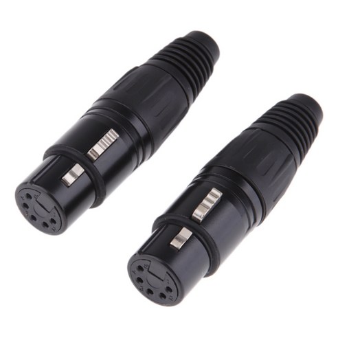 2Pcs 5Pin/5P XLR 커넥터 플러그 오디오 마이크 커넥터, 설명, {"사이즈":"설명"}, {"수건소재":"합금"}