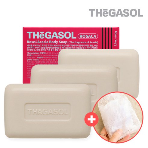 때가솔 프리미엄 때비누 미용 목욕비누 3개세트 사은품 비누망 증정, 100g, 3개