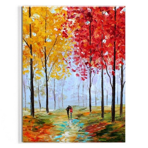 오로라데코덴 캔버스형 보석십자수 30x40cm, MK060 가을 풍경