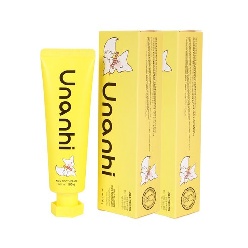 유난히 또바기 고불소 어린이 치약 블루베리향, 2개, 100g