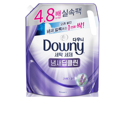 다우니 프리미엄 액체형 세탁 세제 냄새딥클린 라벤더 클린, 2.2L, 3개